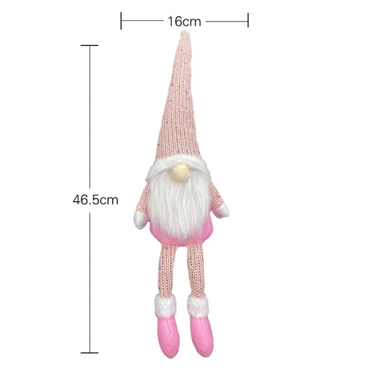 Christmas Decorations Dolls Faceless Elderly Dolls Window Decorations(Pink) by bashfashion