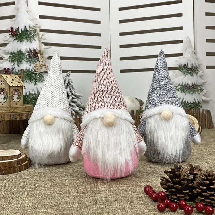 Christmas Decorations Window Decorations for Faceless Elderly Dolls Decorative Dolls(White) by bashfashion