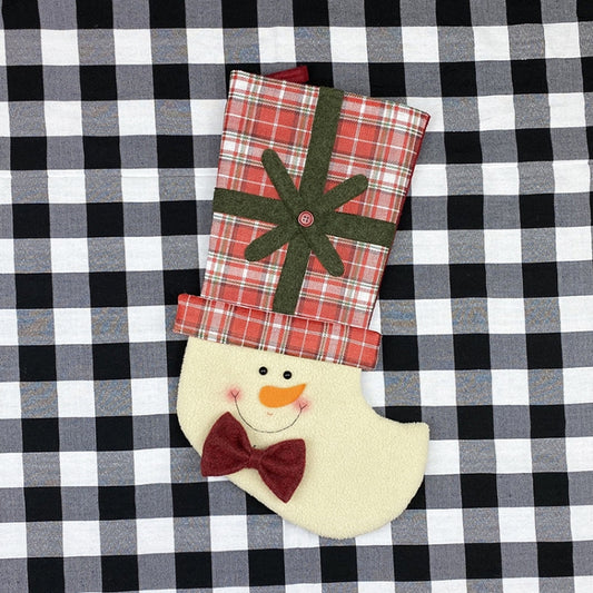 Christmas Stocking Gift Bag Children Gift Bag Christmas Tree Decoration Pendant(Snowman) by bashfashion