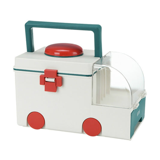 Ambulance First Aid Box Family Medicine Box Household Large Double-layer Medicine Box(Green) by bashfashion