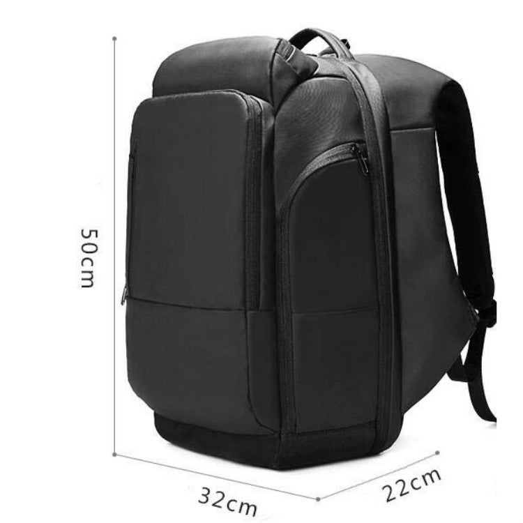 Business Travel Bag PVC Waterproof Backpack(Black) by bashfashion