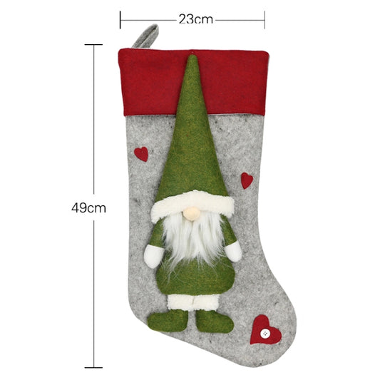 Christmas Decorations Faceless Doll Socks Gift Bag Christmas Tree Pendant(Grey) by bashfashion