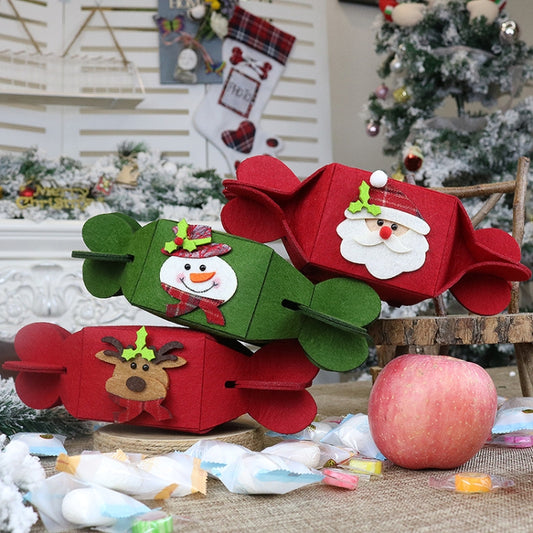 Folding Candy Gift Packaging Bag Non-Woven Bag Christmas Decoration Gift Bag(Elderly) by bashfashion