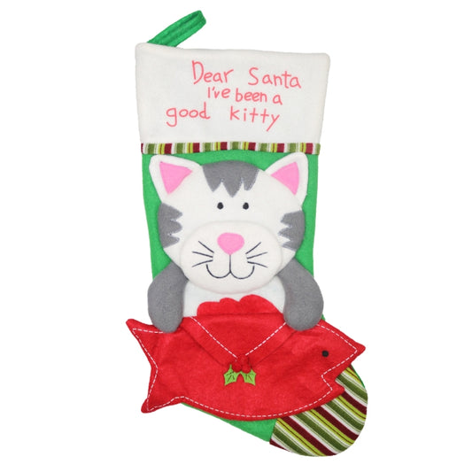 Christmas Ornaments Dog Cat Envelope Socks Christmas Tree Decorations Gift Bag(Cat) by bashfashion