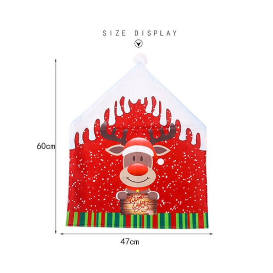 Christmas Cartoon Chair Cover Christmas Home Decoration(Christmas Elk) by bashfashion