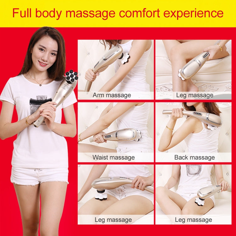 Rechargeable Dolphin Massager Electric Cervical Massage Stick A10 Straight Plug, Plug Type:EU Plug by bashfashion