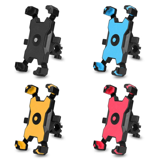 Electric Bicycle Mobile Phone Holder Can Be Rotated 360-degree Mobile Phone Holder Four-way Adjustment Bracket for Motorcycle, Style:Handlebars(Blue) by bashfashion
