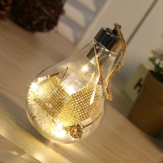 2 PCS LED Transparent Christmas Plastic Bulb Ball Christmas Tree Decoration Pendant(Style 5) by bashfashion