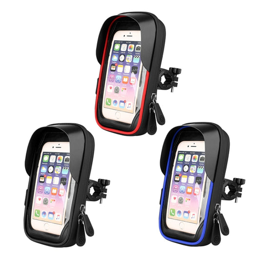 Mountain Bike Card Holder Touch Screen Mobile Phone Holder Motorcycle Electric Vehicle Waterproof Navigation Bracket Shade Mobile Phone Holder, Style:Handlebars(Black) by bashfashion