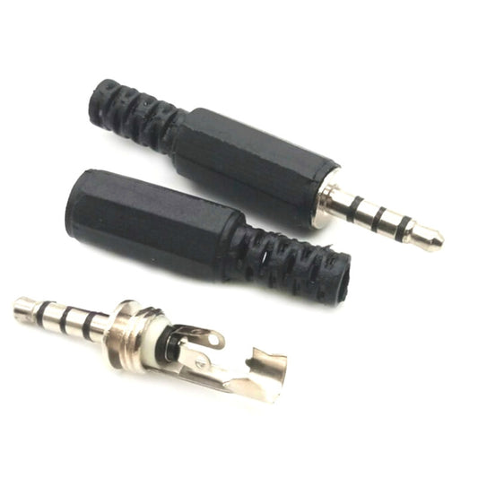 30 PCS Headphone Plug 3.5mm Four Pole Audio Head DIY Welding Head by bashfashion