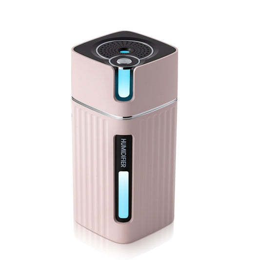Humidifier USB Office Home Car Mute Portable Colorful Air Purifier(Pink) by bashfashion