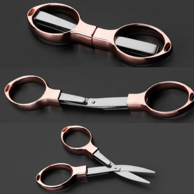 Fishing Special Scissors Foldable Stainless Steel Fishing Tackle, Style:Metal Handle, Color:Color Random Delivery by bashfashion