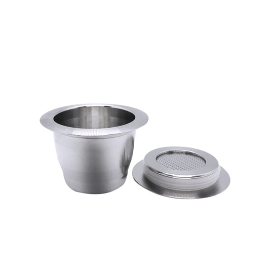 Reusable Stainless Steel Coffee Capsules with Multiple Filling Coffee Filters(Silver) by bashfashion