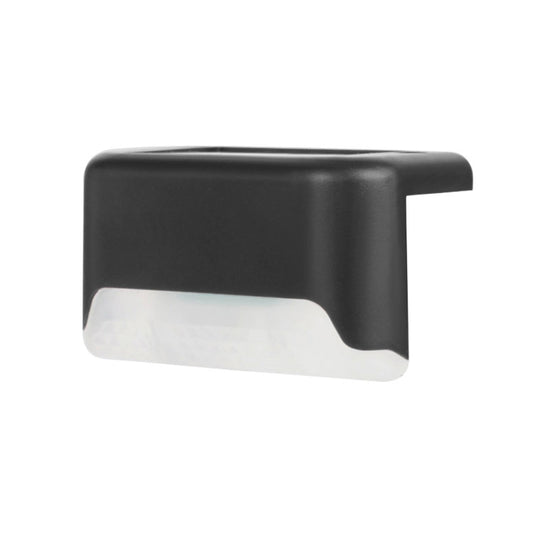 Solar Railing Light Staircase Light Outdoor Waterproof LED Step Light Garden Decoration Landscape Light, Warm White Light(Black) by bashfashion