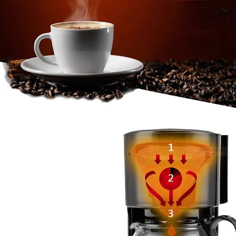 HOMEZEST Household Small Coffee Machine Fully Automatic Portable Drip Coffee Machine(EU Plug) by bashfashion