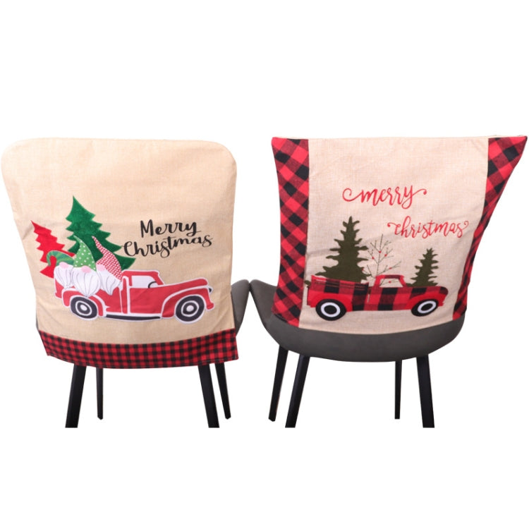 Christmas Decoration Seat Cover Linen Handicraft Household Seat Cover, Specification: Plaid Car by bashfashion