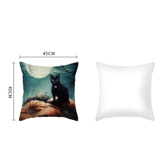 2 PCS Halloween Pumpkin Short Plush Super Soft Pillowcase Decoration without Pillow Core(White Pumpkin) by bashfashion