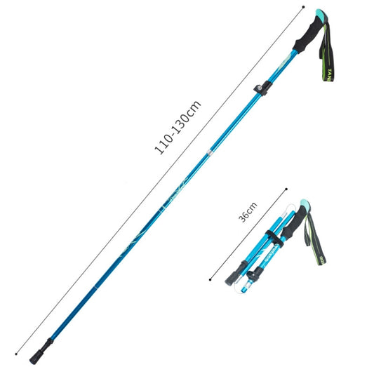 TANERDD TR-D0001 Trekking Poles Aluminum Alloy Folding Outdoor Handrails Trekking Walking Sticks(Long Model (Sky Blue)) by bashfashion