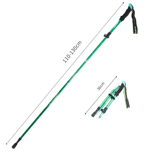 TANERDD TR-D0001 Trekking Poles Aluminum Alloy Folding Outdoor Handrails Trekking Walking Sticks(Long Model (Green)) by bashfashion