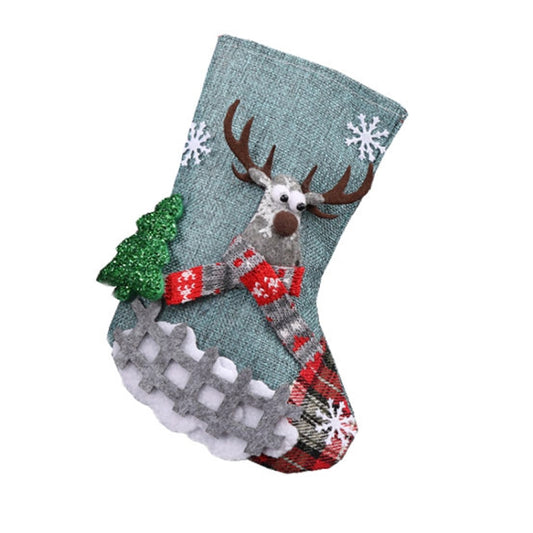 Christmas Decorations Medium Christmas Stocking Gift Bag(Elk) by bashfashion