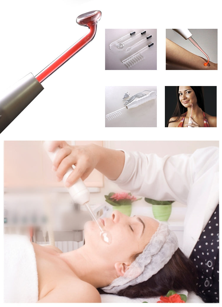 Replacement Electrotherapy Wand Glass Tube High Frequency Bactericidal Tag Spot Acne Remover Hair Facial Body Spa Beauty Care(EU Plug) by bashfashion