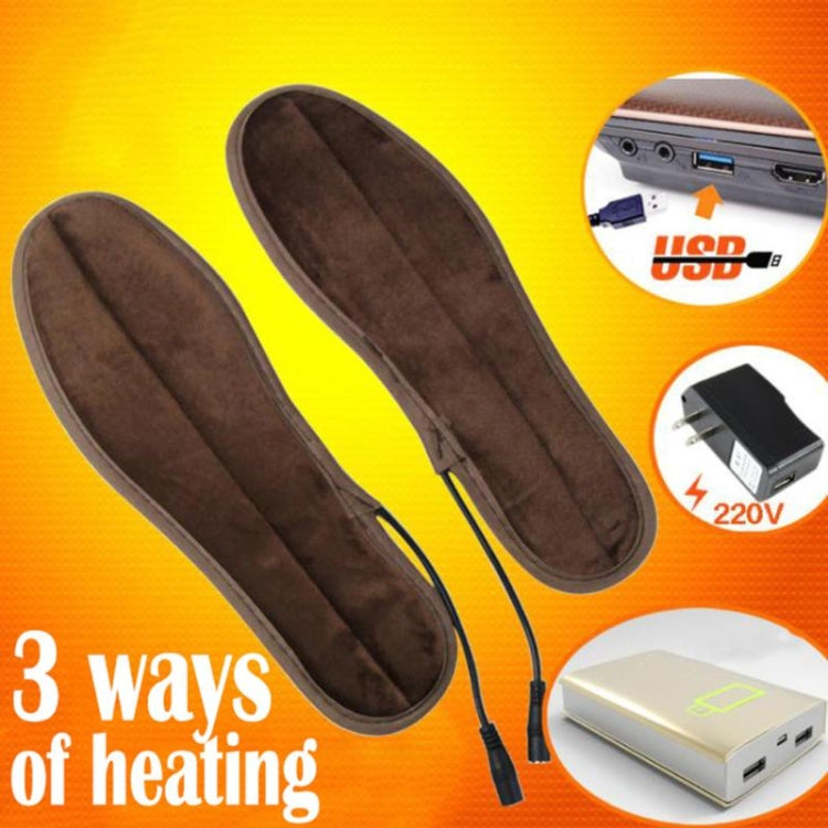 2 Pairs USB Shoe Dryer Electric Insoles Shoe Winter Keep Warm Heated Insole for Shoes Boot, Size:41-42 by bashfashion