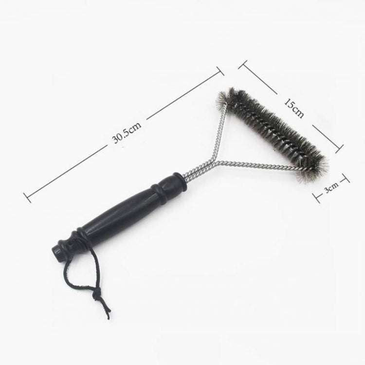 12 inch BBQ Brush Stainless Steel Wire Bristles Cleaning Brushes with Handle by bashfashion