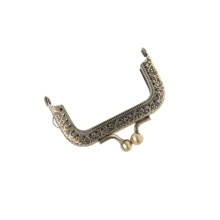 Square Embossed Wallet Handbag Metal Handle, Size:8.5cm by bashfashion