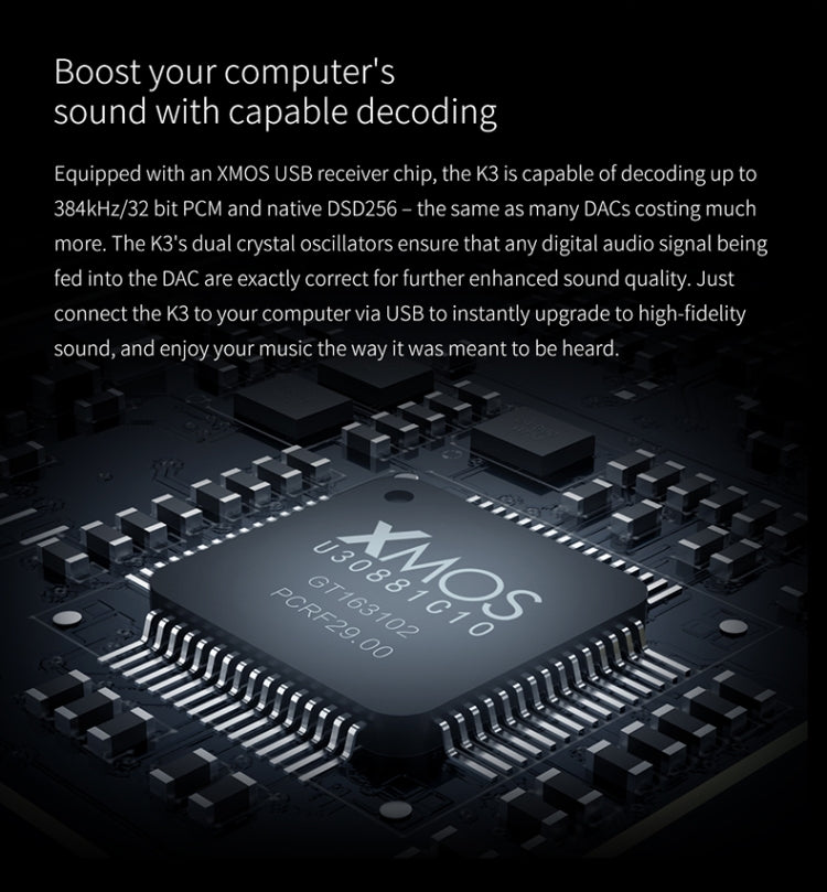 FiiO K3 Portable Headphone Amplifier DSD USB DAC for PC, Support COAXIAL / OPTICAL / 2.5 BALANCE(Black) by bashfashion