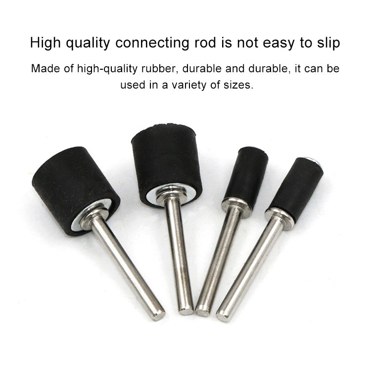 6 PCS Rubber Wheel Connecting Rod Sandpaper Ring Fixing Rod, Without Sandpaper Ring, Rubber Rod Diameter:12.7MM, Shank Diameter:2.3MM by bashfashion