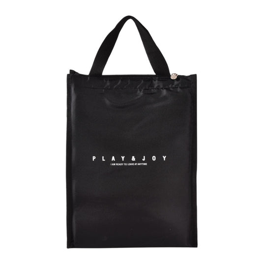 Black White Stripes Portable Thermal Lunch Bags for Women Kids Men Food Picnic Cooler Box Insulated Tote Bag Storage Container(Black) by bashfashion