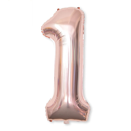 2 PCS 40 Inch Aluminium Foil Number Balloons Birthday Wedding Engagement Party Decor Kids Ball Supplies(1-Champaign gold) by bashfashion