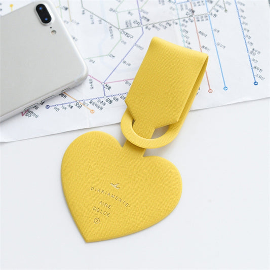 Love Shape Luggage Tag Travel Pass Name Card Tag(Yellow) by bashfashion