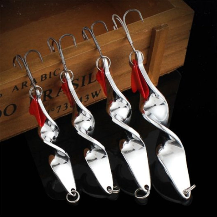 Rotating Metal Spinner Fishing Lure Hard Baits Fish Hook Tackle, Weight:21g by bashfashion