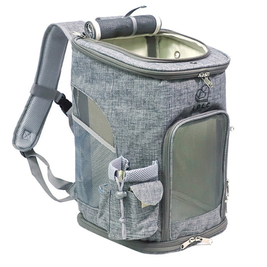 LDLC Pets Going Out Portable Foldable Breathable Backpack, Size:M(Light Gray) by bashfashion
