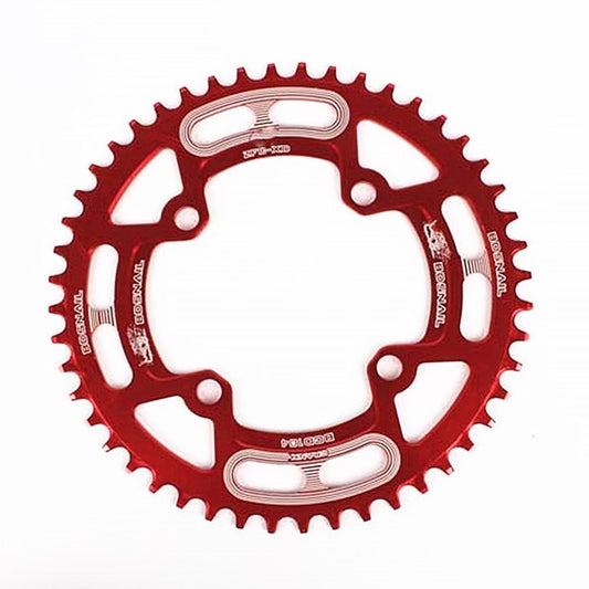 Snail Positive And Negative Tooth Discs Mountain Bike Single Disc Large Tooth Disc 104mm Bcd, Specification:48T(Red) by Snail