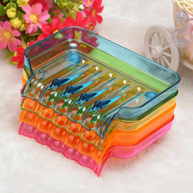 Colourful Suction Cup Drainage Soap Box(Orange) by bashfashion