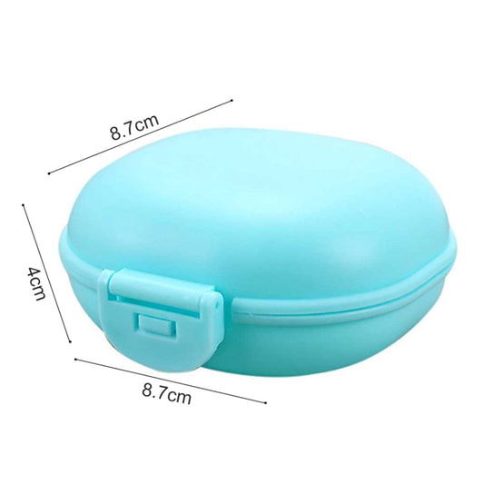 3 PCS Bathroom Dish Plate Case Home Shower Travel Hiking Holder Container Soap Box(blue) by bashfashion