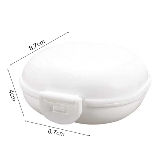 3 PCS Bathroom Dish Plate Case Home Shower Travel Hiking Holder Container Soap Box(white) by bashfashion