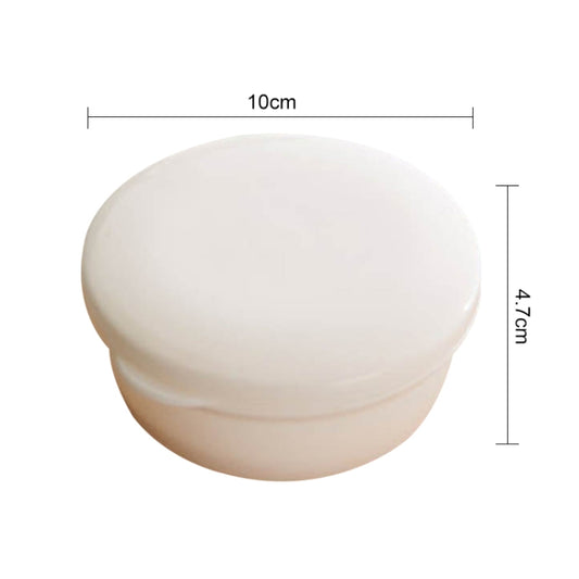 2 PCS Circular Drainage Covered Portable Travel Soap Box(White) by bashfashion