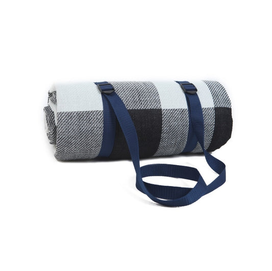 FP1409 6mm Thickened Moisture-Proof Beach Mat Outdoor Camping Tent Mat Without Storage Bag, Size:200x200cm(Black Gray White Grid) by bashfashion