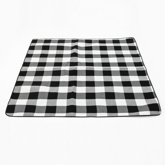 FP1409 6mm Thickened Moisture-Proof Beach Mat Outdoor Camping Tent Mat Without Storage Bag, Size:200x200cm(Black White Grid) by bashfashion