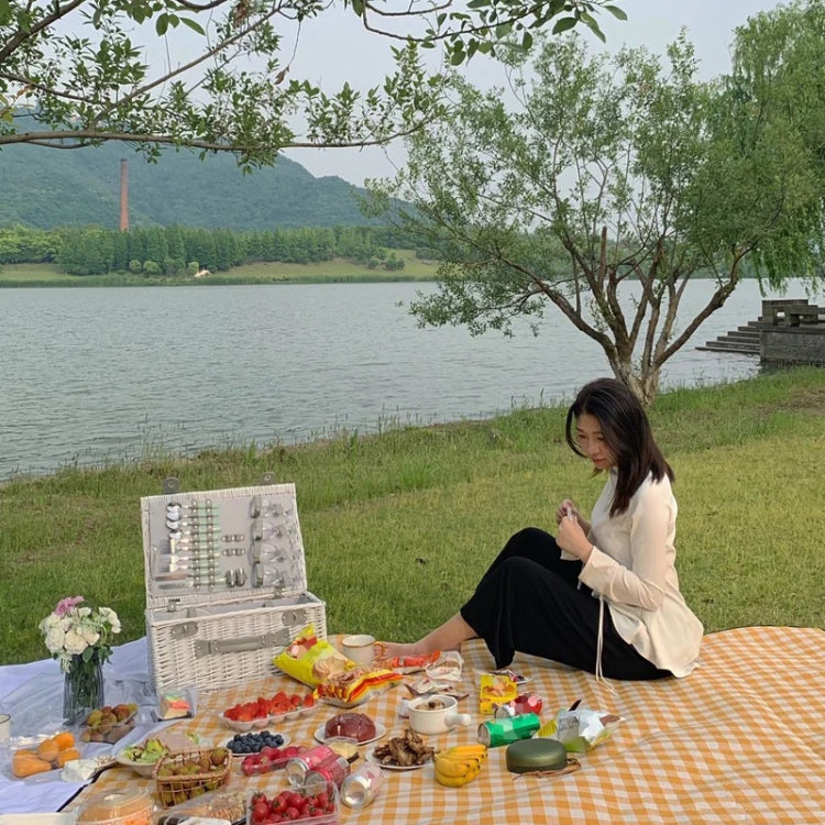 FP1409 6mm Thickened Moisture-Proof Beach Mat Outdoor Camping Tent Mat Without Storage Bag, Size:200x200cm(Strawberry Dessert) by bashfashion