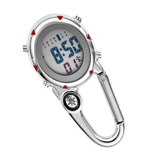 Mountain Climbing Watch Multifunctional Stainless Steel Hook Watch(Red) by bashfashion