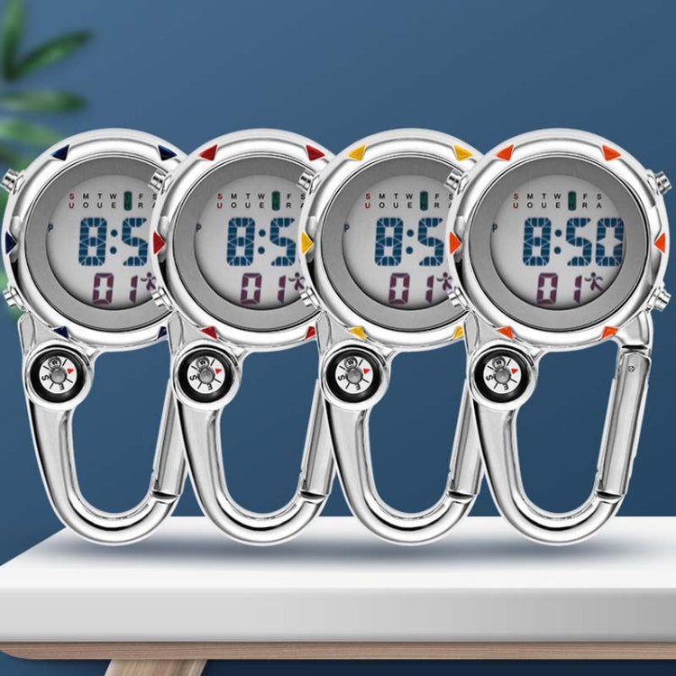 Mountain Climbing Watch Multifunctional Stainless Steel Hook Watch(Blue) by bashfashion