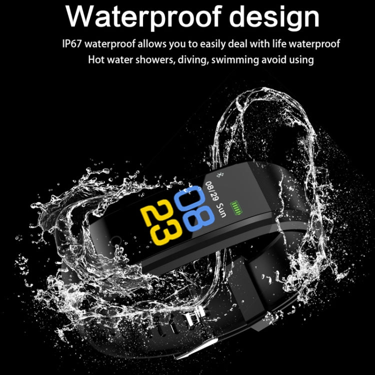 ID115 Plus Smart Bracelet Fitness Heart Rate Monitor Blood Pressure Pedometer Health Running Sports SmartWatch for IOS Android(purple) by bashfashion
