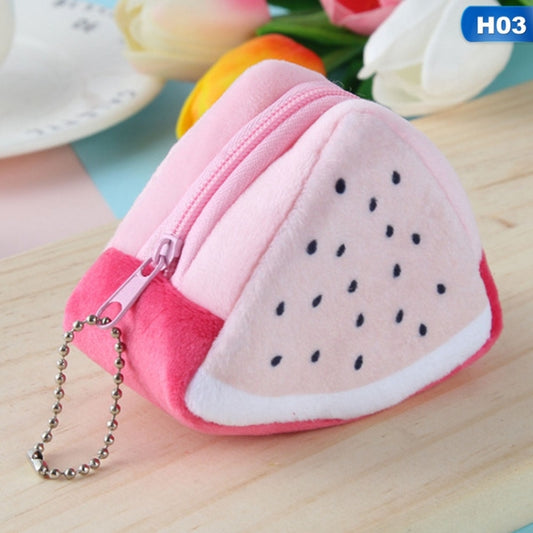 Cute Fruit Wallet Gift Plush Coin Purse Female Bag(Dragon fruit) by bashfashion