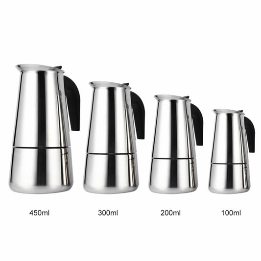 Stainless Steel Moka Coffee Maker Pot Filter(100ml) by bashfashion