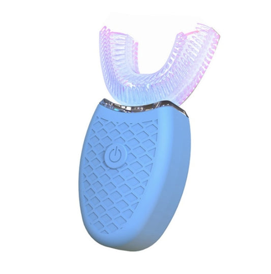 Lazy U-shaped Mouth Whitening Tooth Electric Toothbrush(Blue) by bashfashion