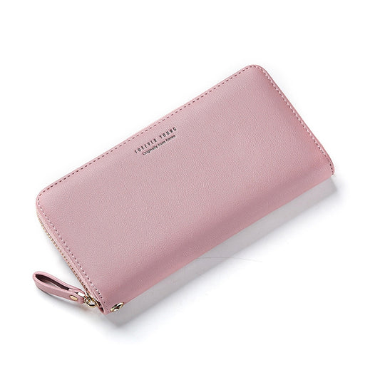 Women Long Clutch Wallet Large Capacity Wallets Female Purse Phone Pocket Card Holder(Pink) by bashfashion